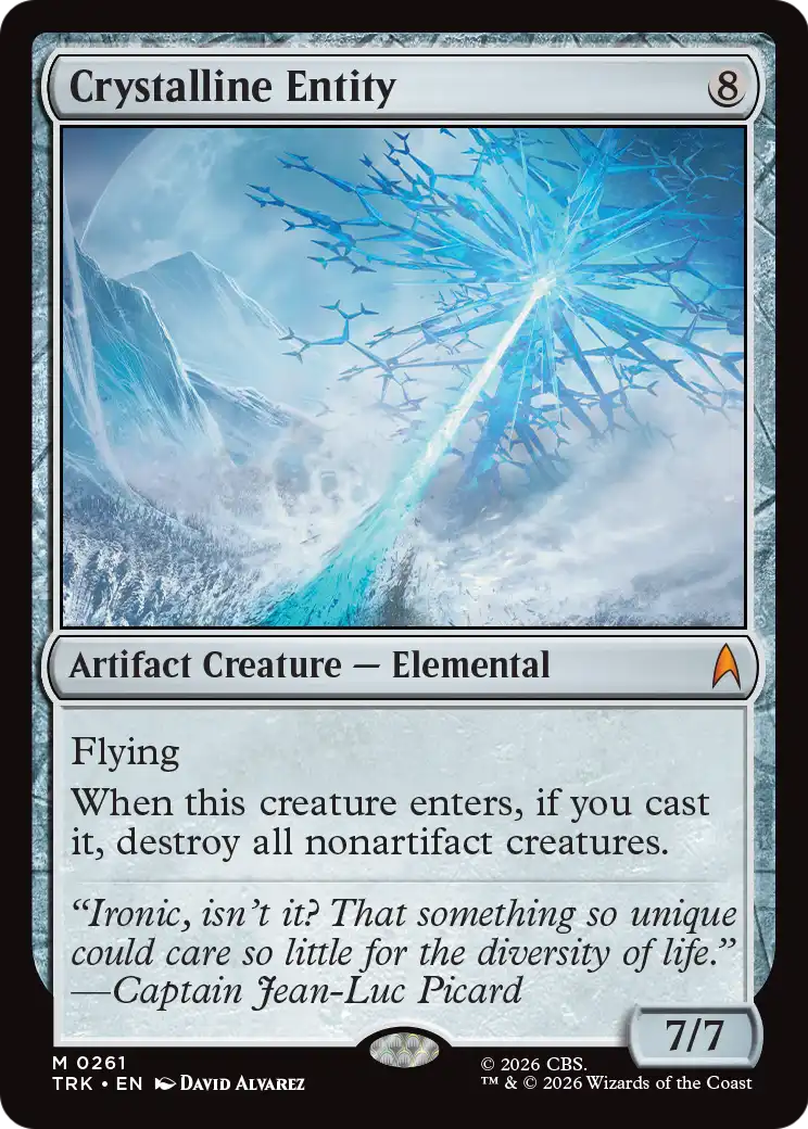 Crystalline Entity - Mythic Artifact Creature — Elemental card from Star Trek