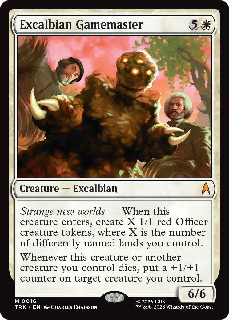 Excalbian Gamemaster - Mythic Creature — Excalbian card from Star Trek