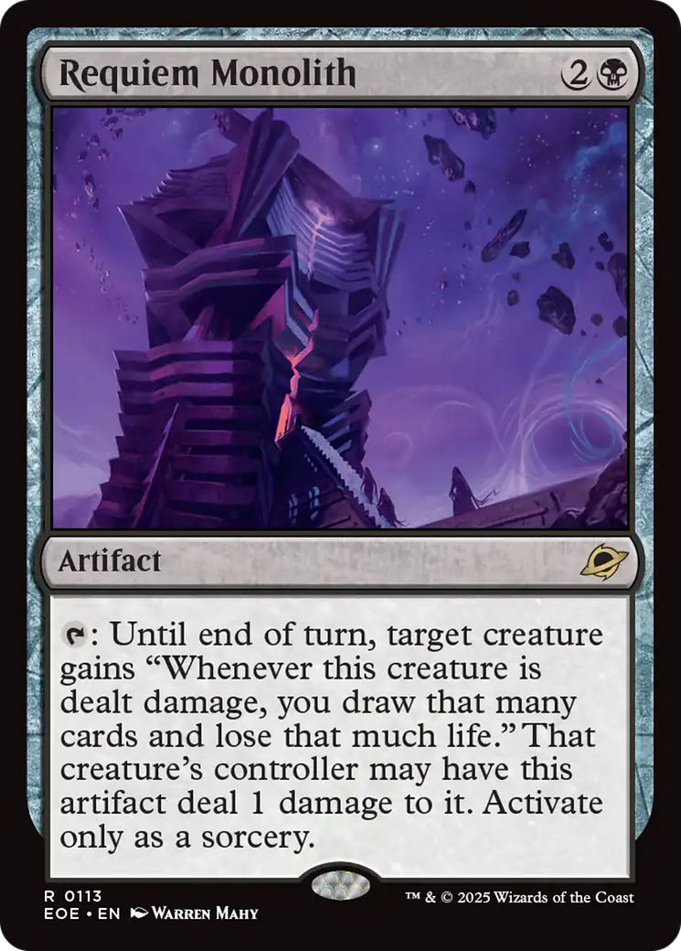 Requiem Monolith - Rare Artifact card from Edge of Eternities