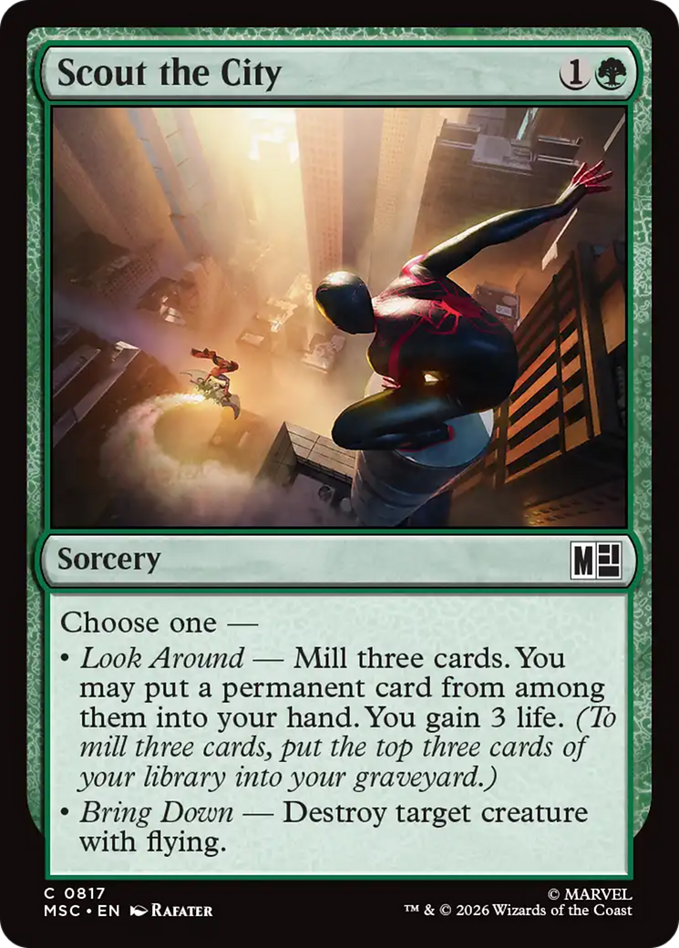 Scout the City - Common Sorcery card from Marvel Super Heroes Commander