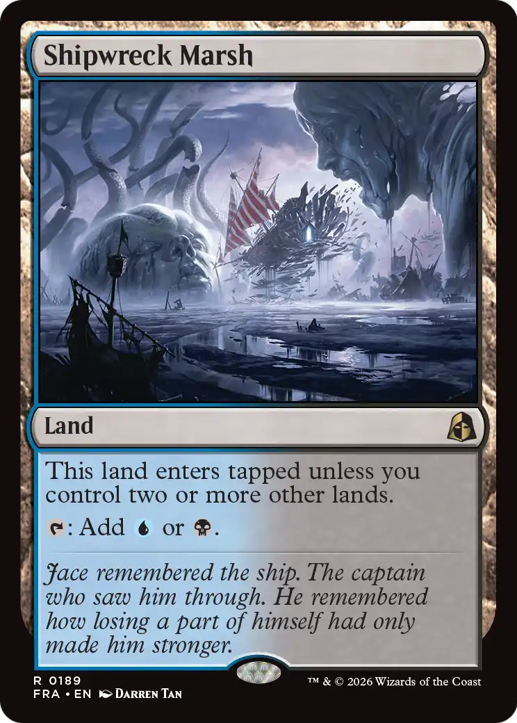 Shipwreck Marsh - Rare Land card from Reality Fracture