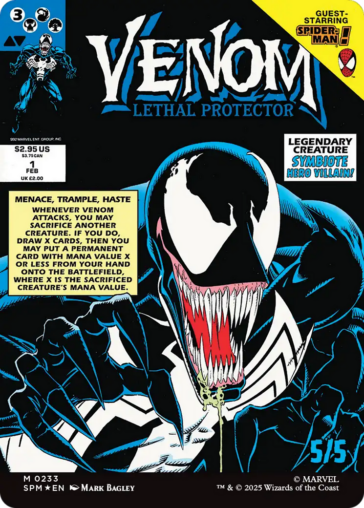 Back face of Eddie Brock // Venom, Lethal Protector - Legendary Creature — Symbiote Hero Villain card