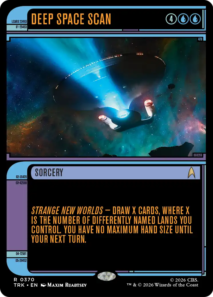 Deep Space Scan - Rare Sorcery card from Star Trek