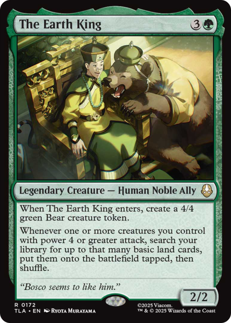The Earth King - Legendary Creature — Human Noble Ally used in Mono-Green main decks