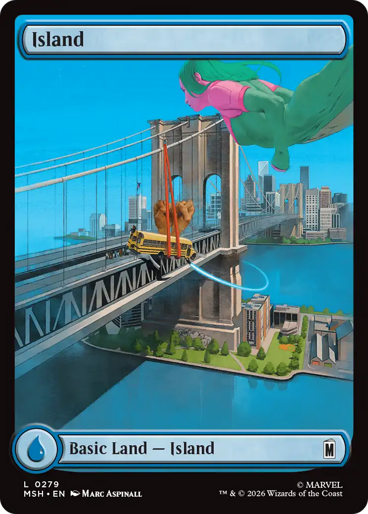 Island - Common Basic Land — Island card from Marvel Super Heroes