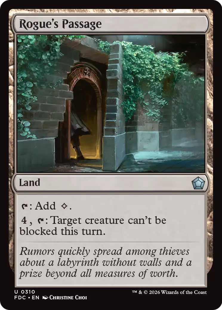Rogue's Passage - Uncommon Land card from Foundations Commander