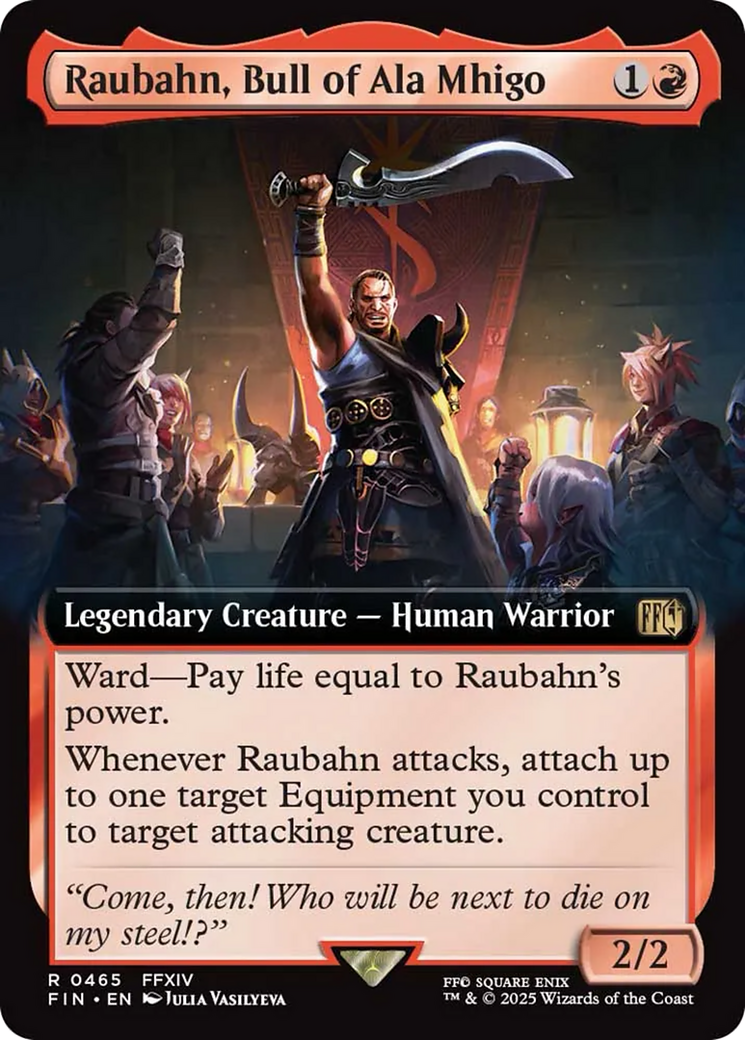Raubahn, Bull of Ala Mhigo - Rare Legendary Creature — Human Warrior card from Final Fantasy