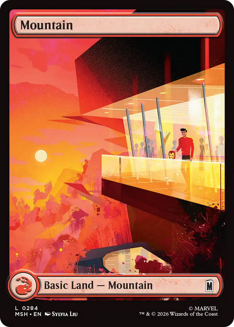 Mountain - Common Basic Land — Mountain card from Marvel Super Heroes