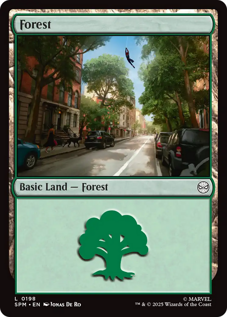 Forest - Common Basic Land — Forest card from Marvel's Spider-Man