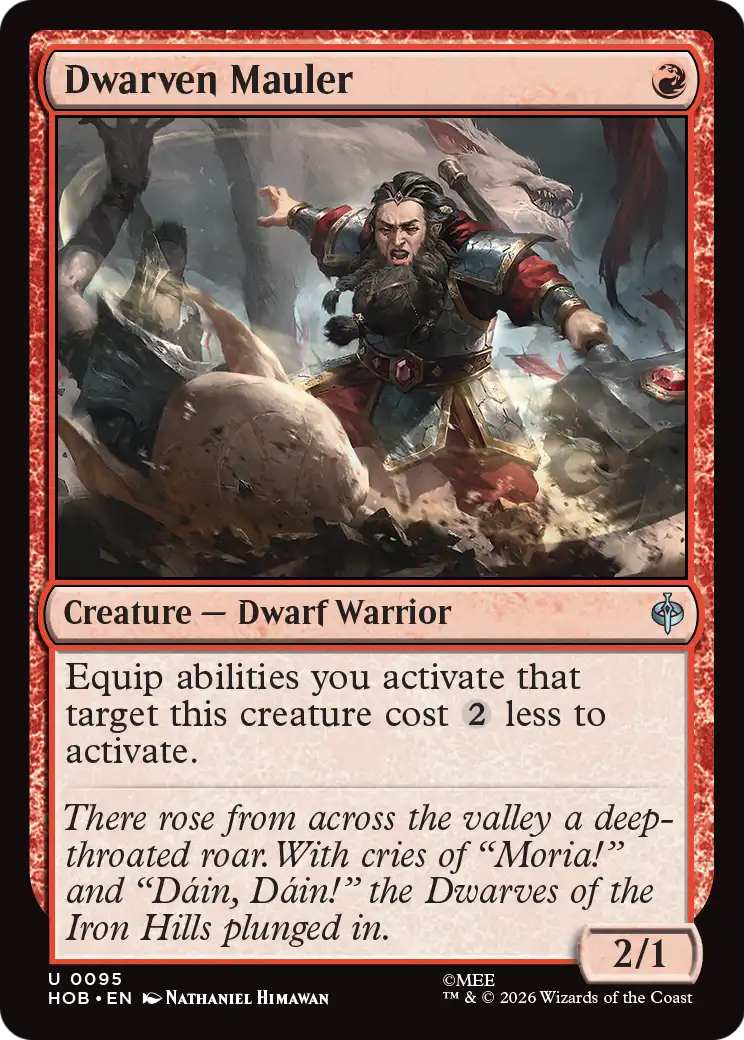 Dwarven Mauler - Uncommon Creature — Dwarf Warrior card from The Hobbit