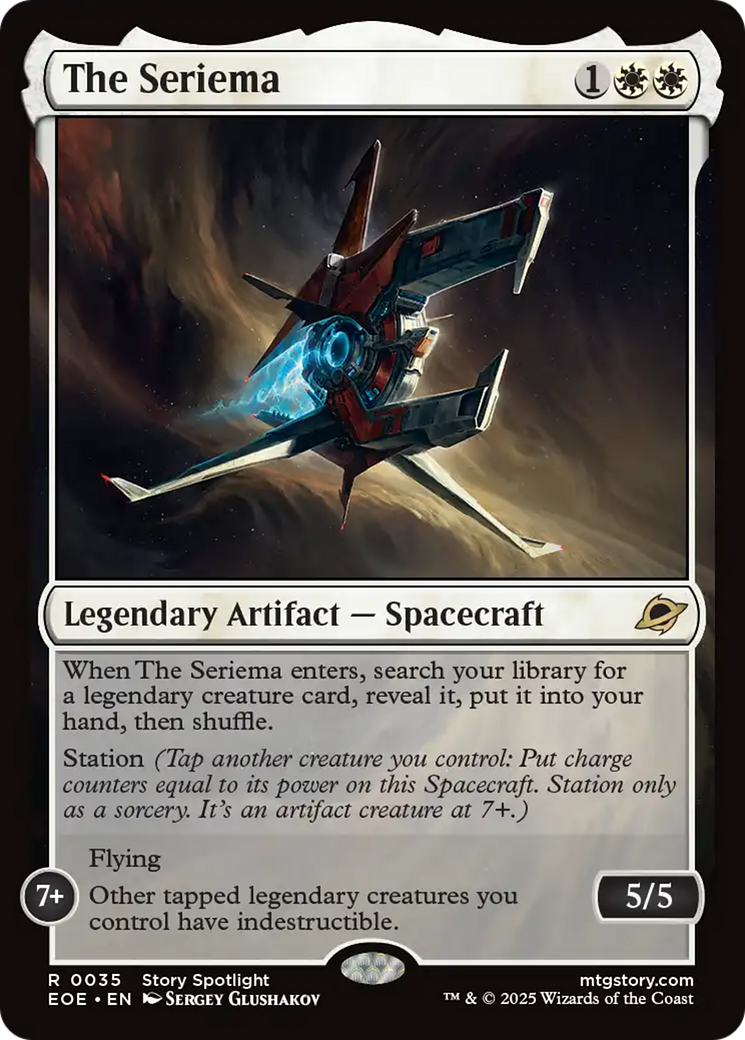 The Seriema - Rare Legendary Artifact — Spacecraft card from Edge of Eternities