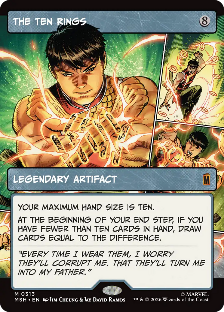 The Ten Rings - Mythic Legendary Artifact card from Marvel Super Heroes