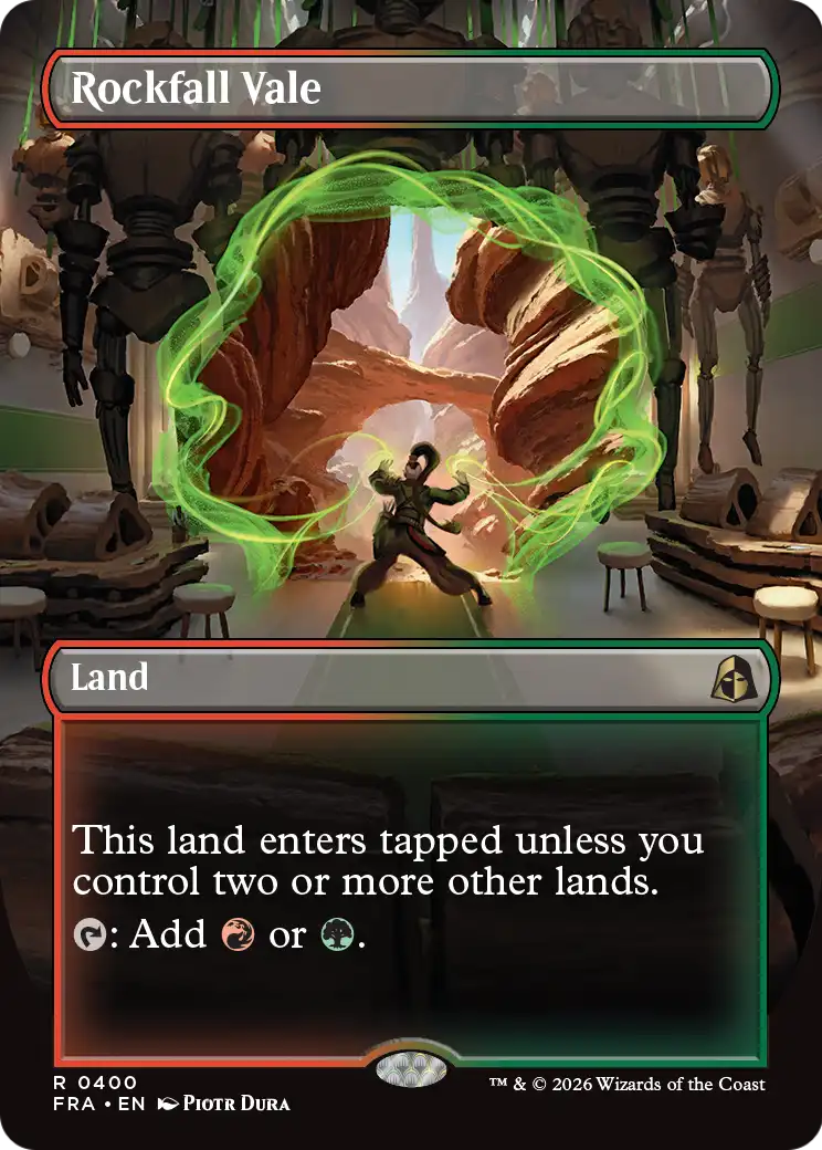 Rockfall Vale - Rare Land card from Reality Fracture