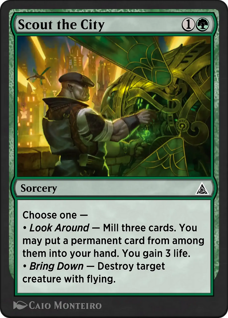 Scout the City - Common Sorcery card from Through the Omenpaths