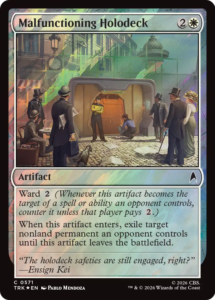 Malfunctioning Holodeck - Common Artifact card from Star Trek