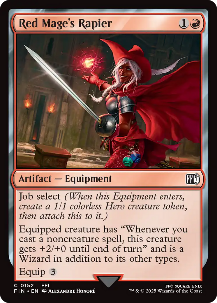 Red Mage's Rapier - Common Artifact — Equipment card from Final Fantasy