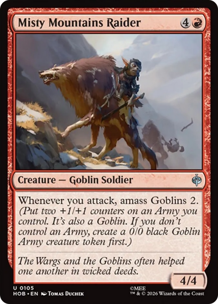 Misty Mountains Raider - Uncommon Creature — Goblin Soldier card from The Hobbit