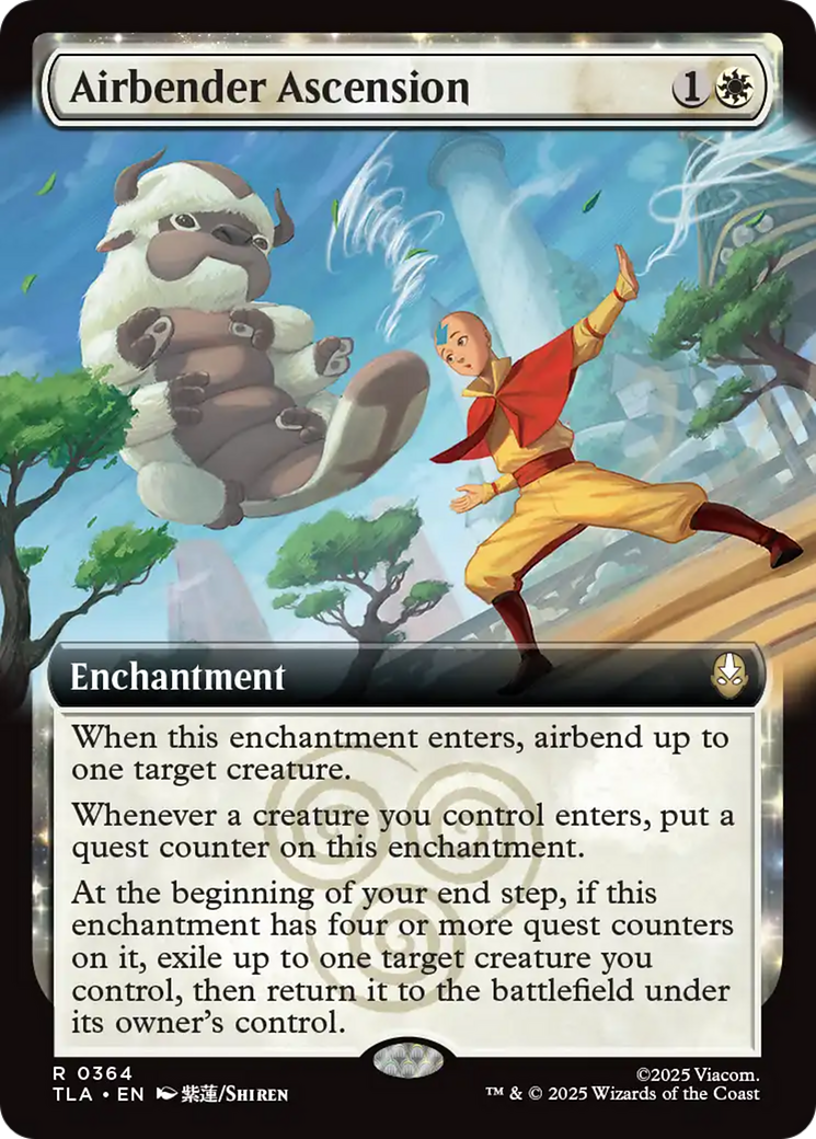 Airbender Ascension - Rare Enchantment card from Avatar: The Last Airbender