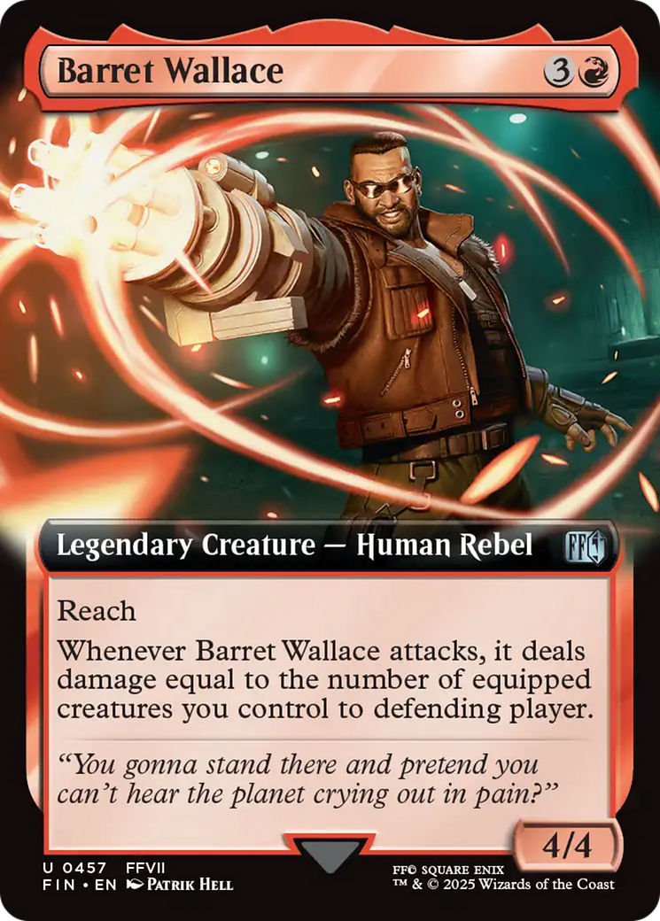 Barret Wallace - Uncommon Legendary Creature — Human Rebel card from Final Fantasy