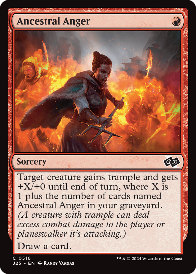 Ancestral Anger - Common Sorcery card from Foundations Jumpstart