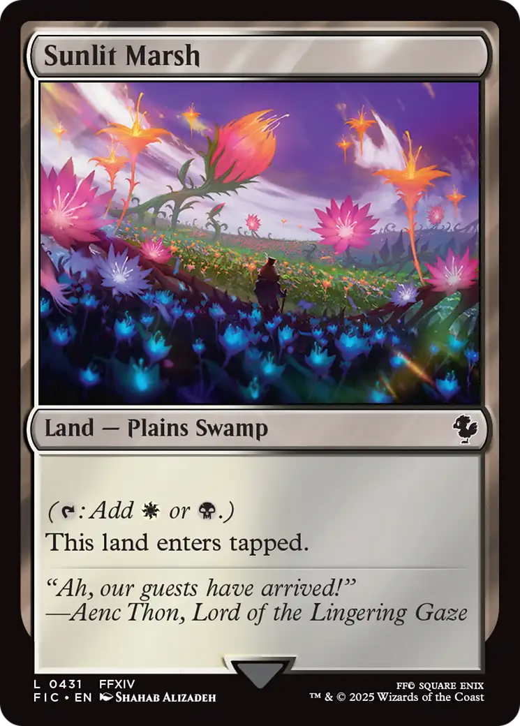 Sunlit Marsh - Common Land — Plains Swamp card from Final Fantasy Commander