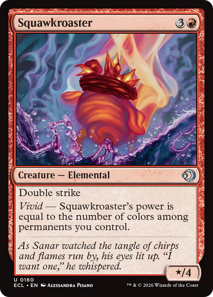 Squawkroaster - Uncommon Creature — Elemental card from Lorwyn Eclipsed