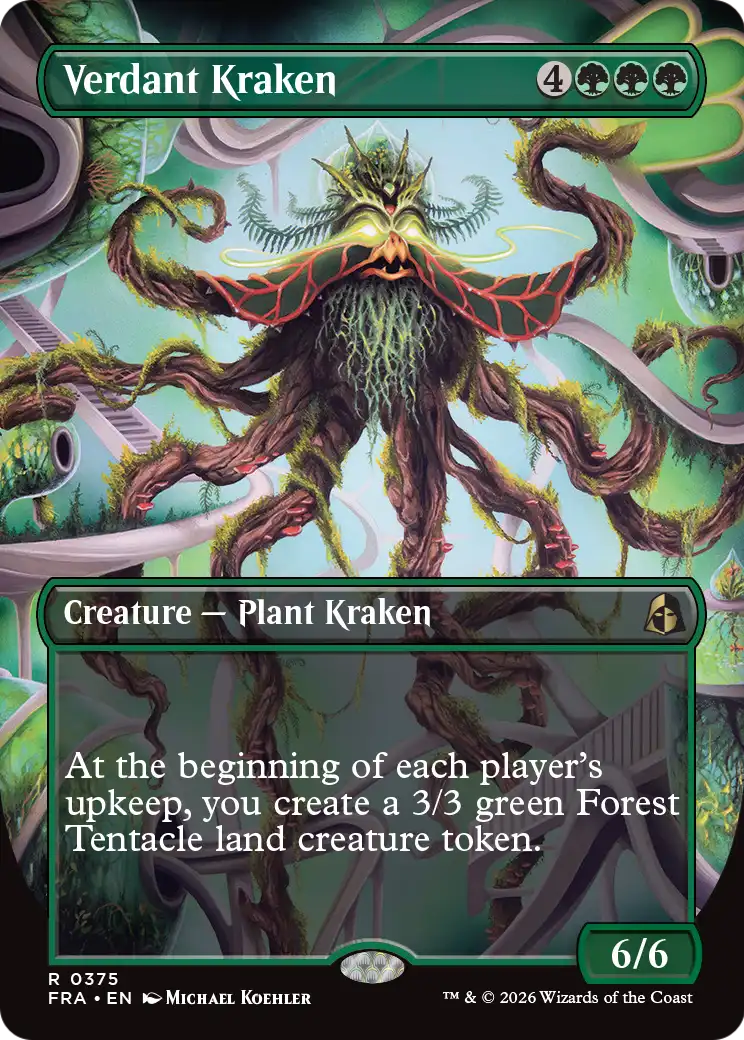 Verdant Kraken - Rare Creature — Plant Kraken card from Reality Fracture