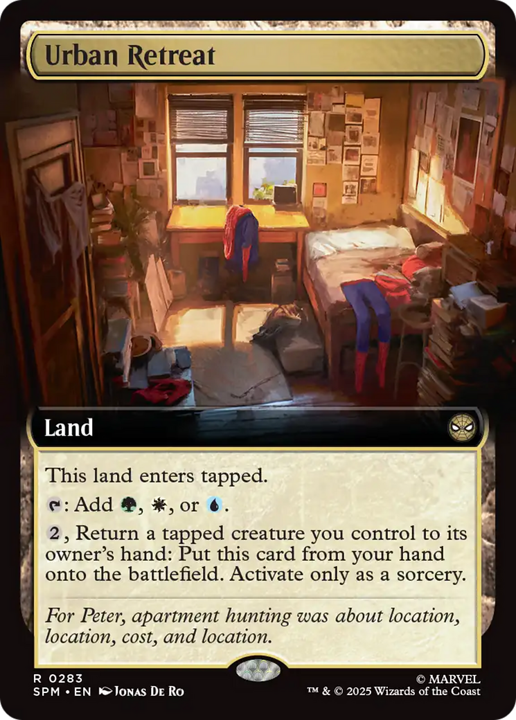 Urban Retreat - Rare Land card from Marvel's Spider-Man