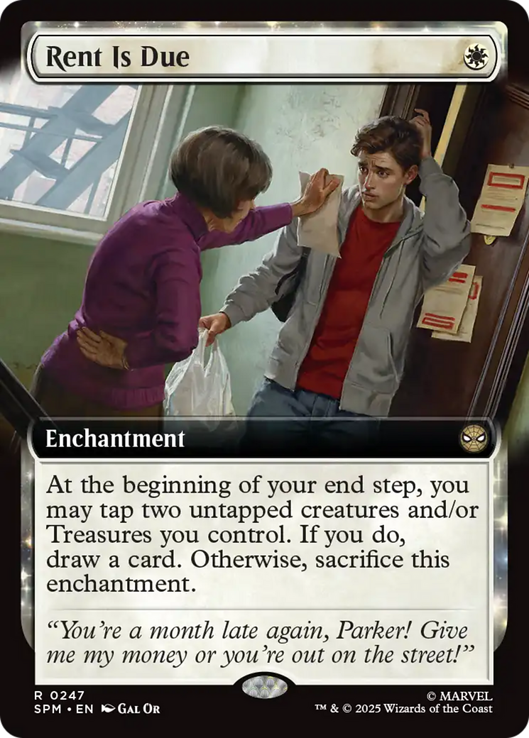 Rent Is Due - Rare Enchantment card from Marvel's Spider-Man