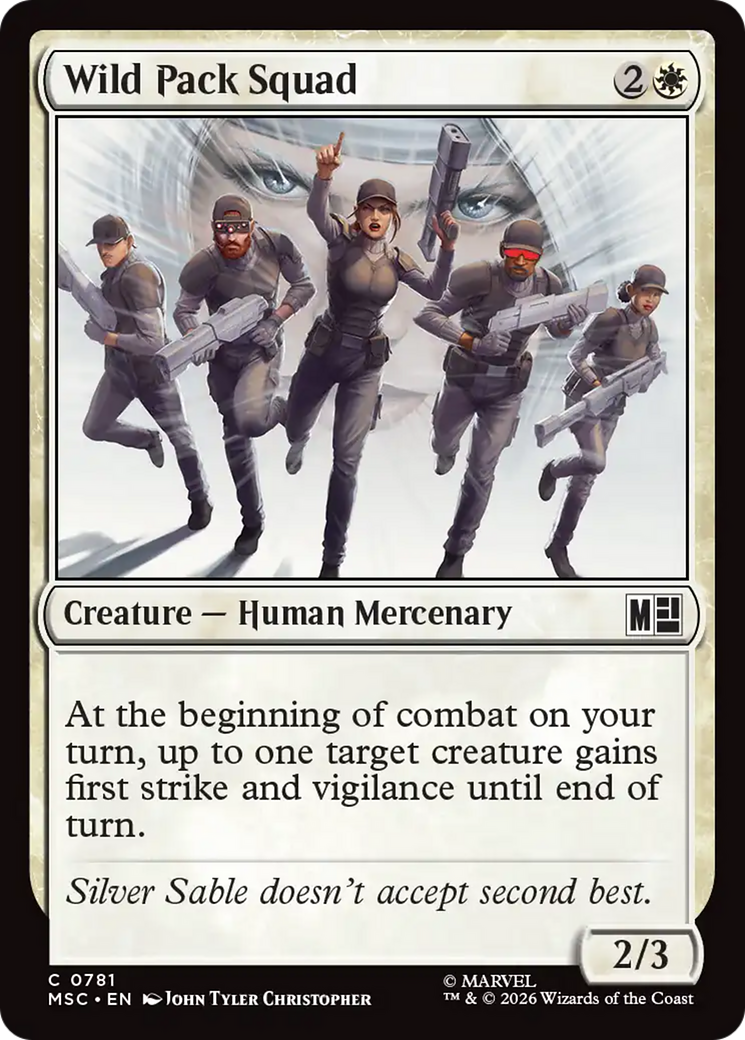 Wild Pack Squad - Common Creature — Human Mercenary card from Marvel Super Heroes Commander