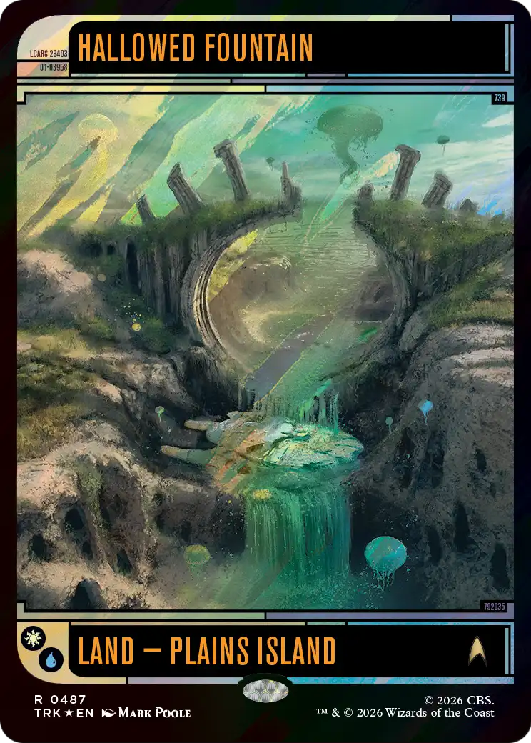 Hallowed Fountain - Rare Land — Plains Island card from Star Trek