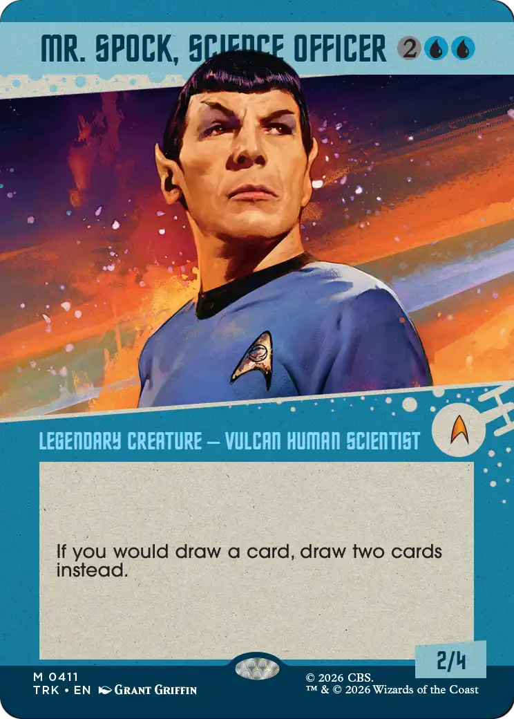 Mr. Spock, Science Officer - Mythic Legendary Creature — Vulcan Human Scientist card from Star Trek