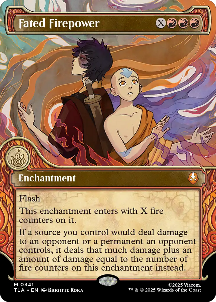 Fated Firepower - Mythic Enchantment card from Avatar: The Last Airbender