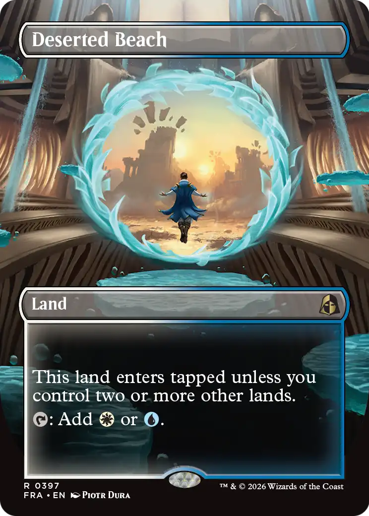 Deserted Beach - Rare Land card from Reality Fracture