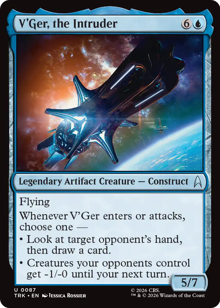 V'Ger, the Intruder - Uncommon Legendary Artifact Creature — Construct card from Star Trek