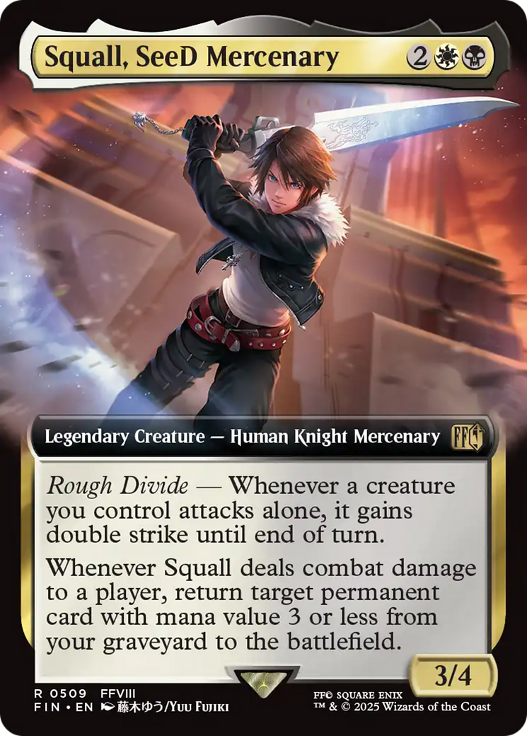 Squall, SeeD Mercenary - Rare Legendary Creature — Human Knight Mercenary card from Final Fantasy