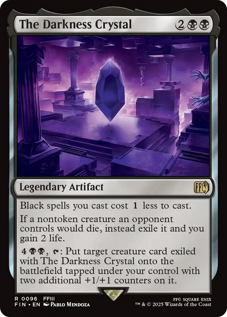 The Darkness Crystal - Rare Legendary Artifact card from Final Fantasy