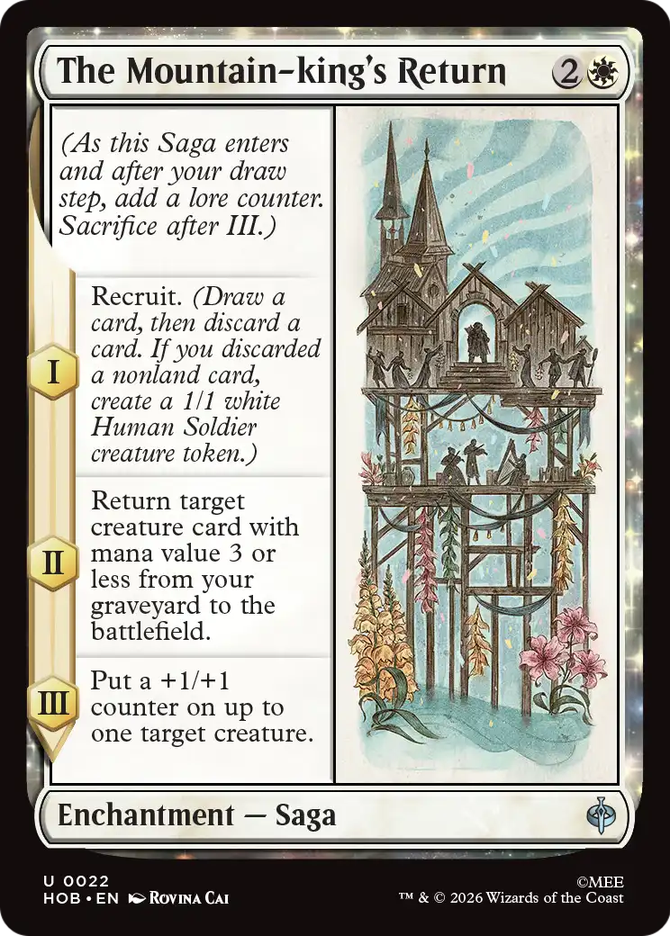 The Mountain-king's Return - Uncommon Enchantment — Saga card from The Hobbit