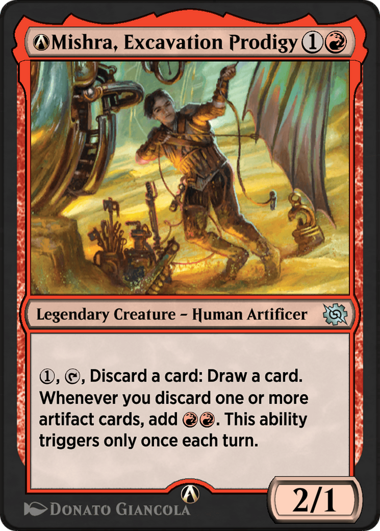 A-Mishra, Excavation Prodigy - Uncommon Legendary Creature — Human Artificer card from The Brothers' War