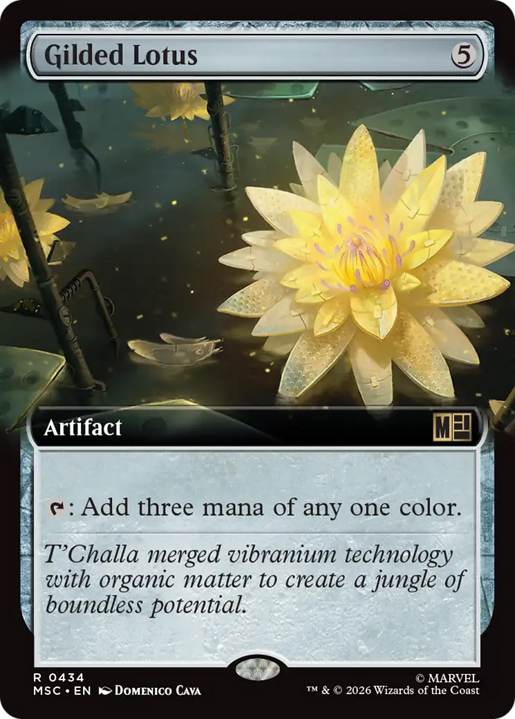 Gilded Lotus - Rare Artifact card from Marvel Super Heroes Commander