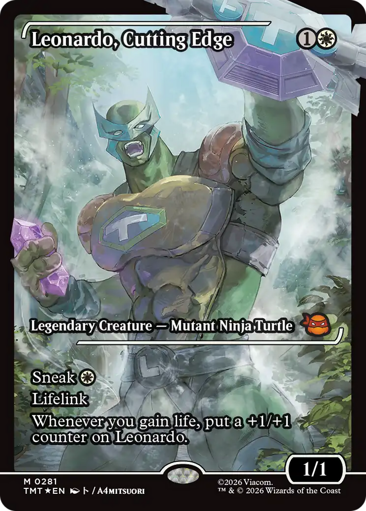 Leonardo, Cutting Edge - Mythic Legendary Creature — Mutant Ninja Turtle card from Teenage Mutant Ninja Turtles