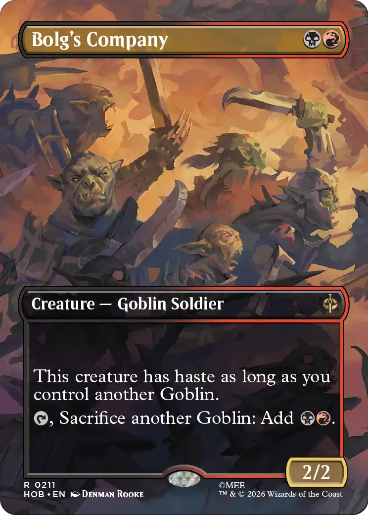 Bolg's Company - Rare Creature — Goblin Soldier card from The Hobbit