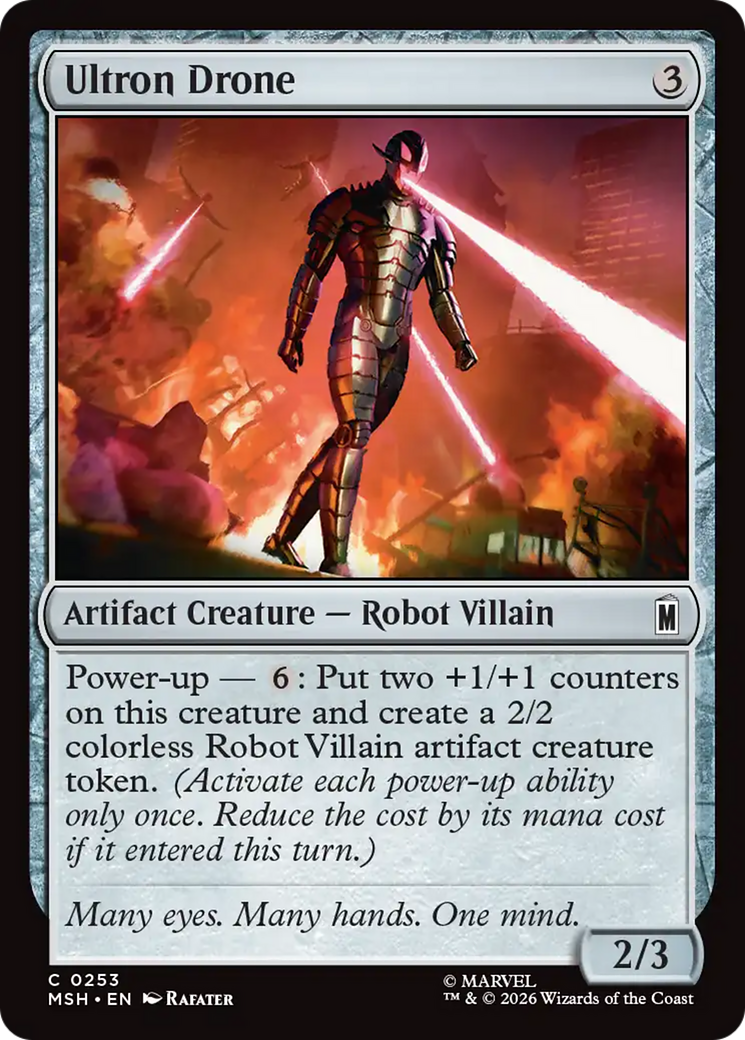 Ultron Drone - Common Artifact Creature — Robot Villain card from Marvel Super Heroes