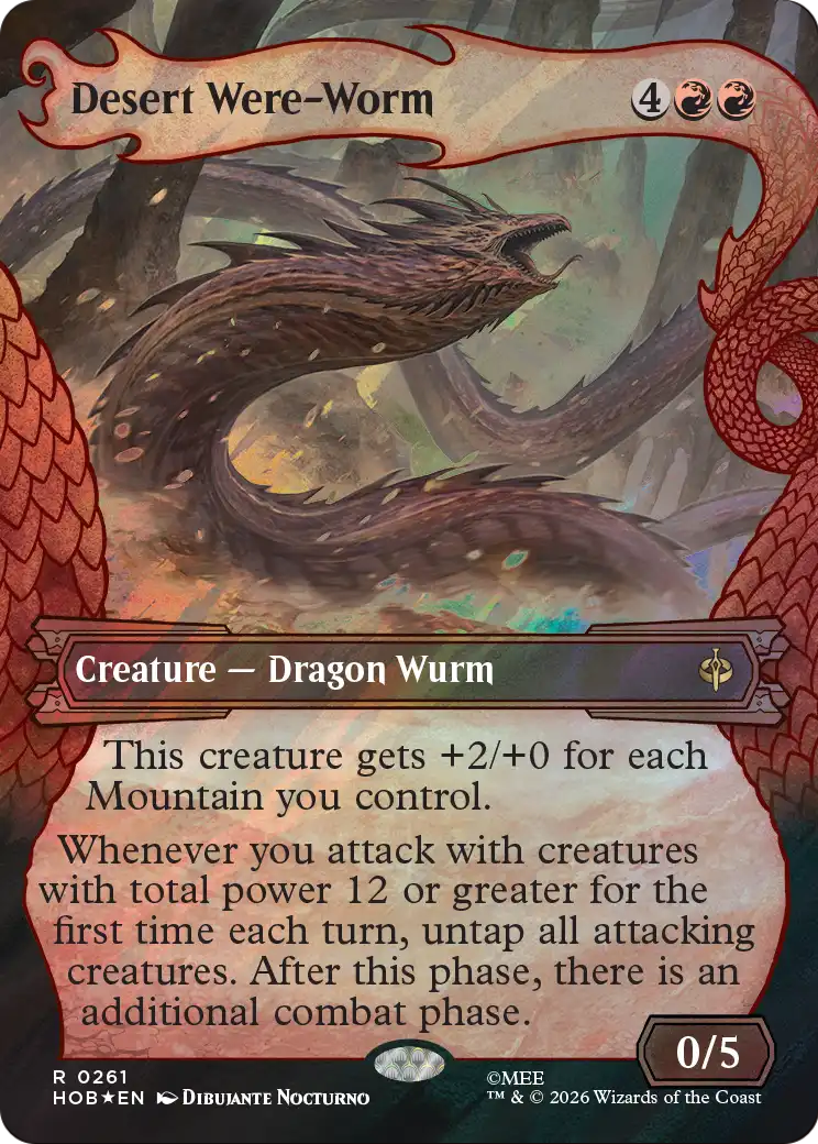 Desert Were-Worm - Rare Creature — Dragon Wurm card from The Hobbit