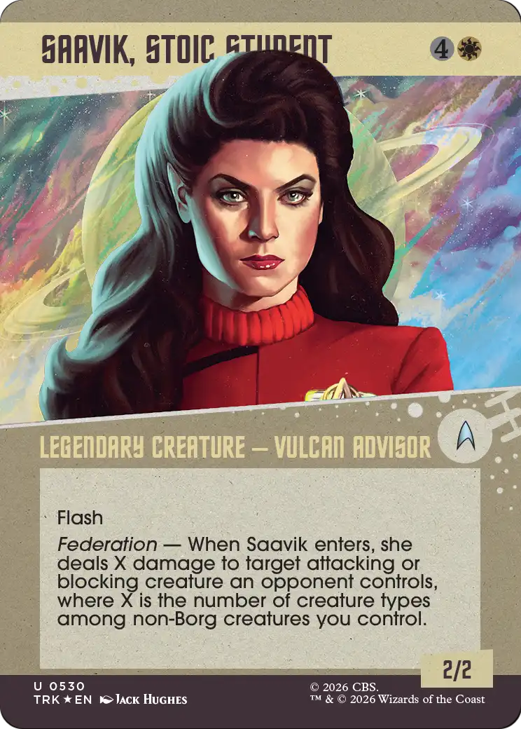 Saavik, Stoic Student - Uncommon Legendary Creature — Vulcan Advisor card from Star Trek