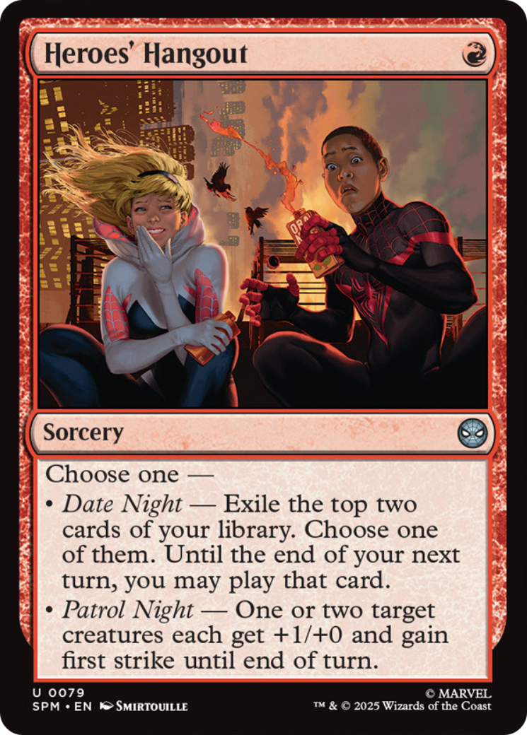 Heroes' Hangout - Uncommon Sorcery card from Marvel's Spider-Man