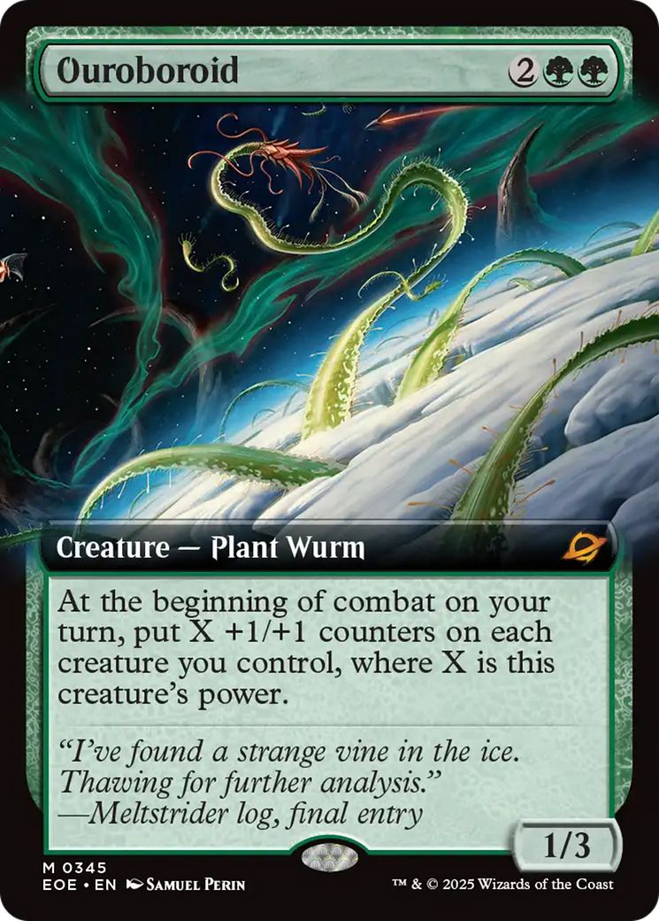 Ouroboroid - Mythic Creature — Plant Wurm card from Edge of Eternities