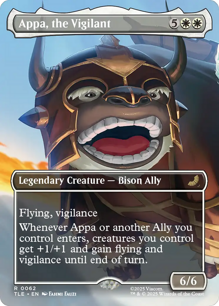 Appa, the Vigilant - Rare Legendary Creature — Bison Ally card from Avatar: The Last Airbender Eternal