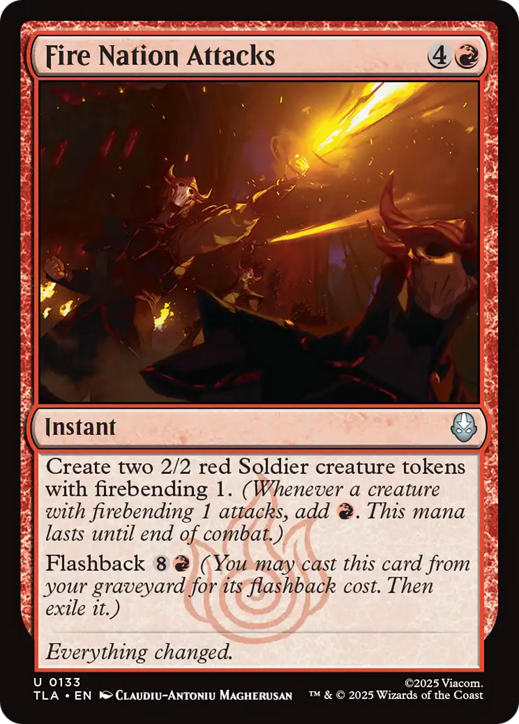 Fire Nation Attacks - Uncommon Instant card from Avatar: The Last Airbender