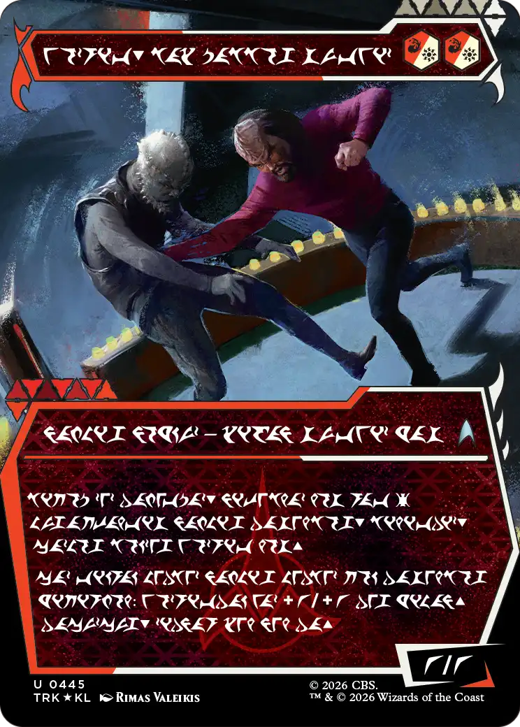 Worf, Honor-Bound Warrior - Uncommon Legendary Creature — Klingon Warrior Officer card from Star Trek